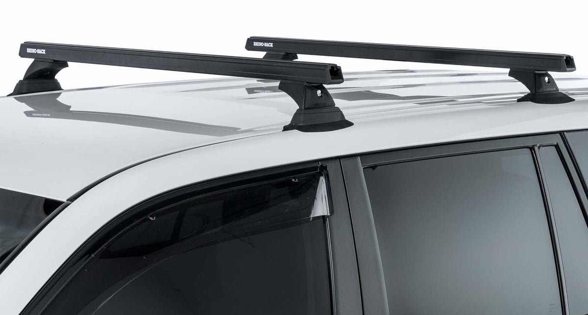 Kit 3 barres de toit noire 1250mm Heavy Duty RCH Volkswagen Caddy 2010-2021 - RHINO-RACK -