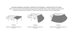 Paroi/mur trapézoïdale - Auvent Batwing/Sunseeker RHINORACK sur Xperts4x4 Accessoires 4x4 Off-Road