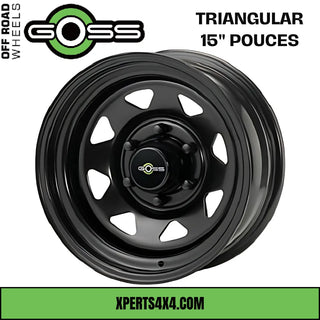 Jante Acier GOSS TRIANGULAR - 15 pouces - Black sur Xperts4x4 Accessoires 4x4 Off-Road