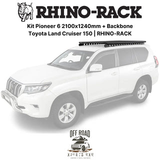 Kit Galerie de Toit 2100x1240mm avec Backbone Toyota Land Cruiser 150 RHINO-RACK sur Xperts4x4 Accessoires 4x4 Off-Road