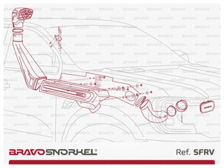 Snorkel Ford Ranger Raptor 2023 à Présent 3.0L PETROL - BRAVO SNORKEL sur Xperts4x4 Accessoires 4x4 Off-Road