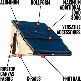 Tente de toit LT-50 Lightweight Alu-Cab Aluminium sur Xperts4x4 Accessoires 4x4 Off-Road