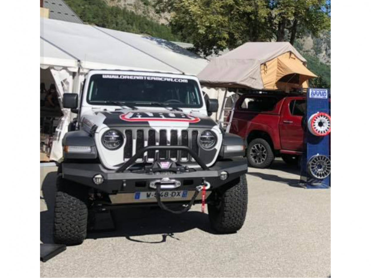 Ski de protection avant en aluminium de 8mm pour Jeep Wrangler JL et Gladiator avec pare chocs Warn N4-Offroad sur Xperts4x4 Accessoires 4x4 Off-Road