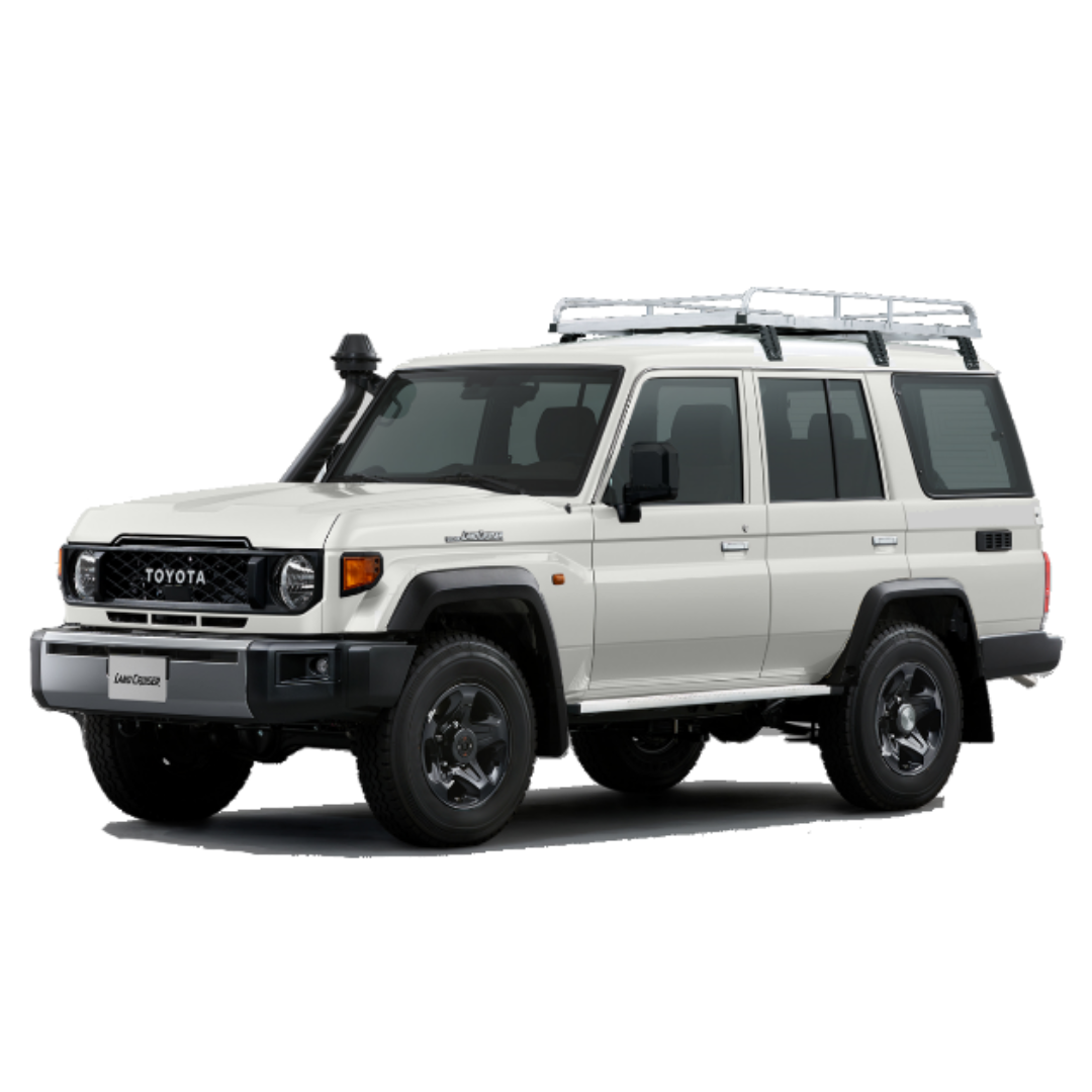 Protection frontale ALMONT4WD pour Toyota HZJ 76-78-79 2024, protections inférieures robustes et résistantes.