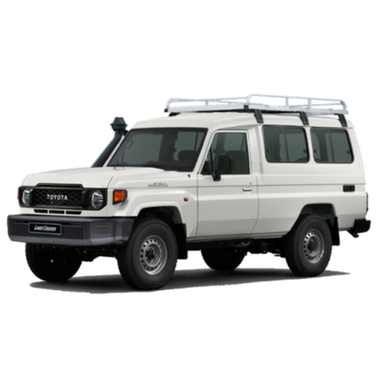 Protection inférieure du réservoir ALMONT4WD en duraluminium 8 mm pour Toyota GRJ 76-79, robuste et résistante.