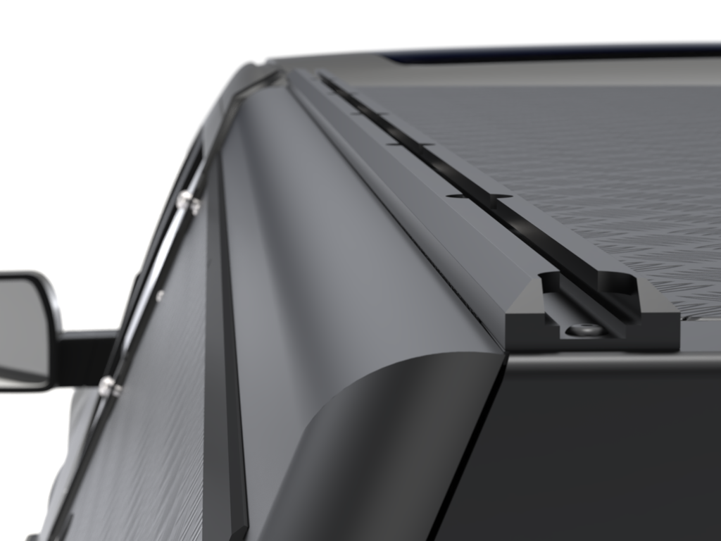 Hardtop Alu-Cab "Guard" pour Toyota Tundra 2022+, texture robuste, en aluminium, pour couverture de camion tout-terrain.