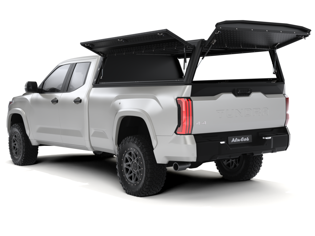 Hardtop Alu-Cab Guard pour Toyota Tundra 2022+ en texture, robuste et sécurisé, conçu pour le modèle Toyota Tundra.
