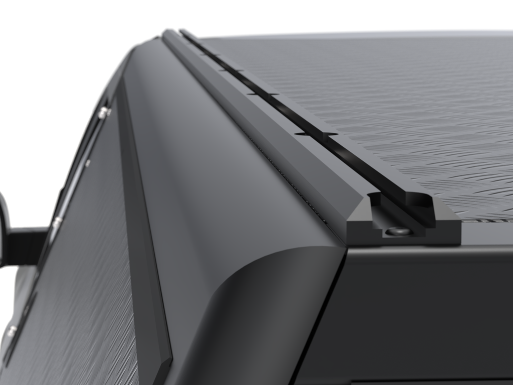 Hardtop Alu-Cab "Guard" pour Toyota Tundra 2022+ en texture, robuste, en aluminium, pour véhicule tout-terrain.