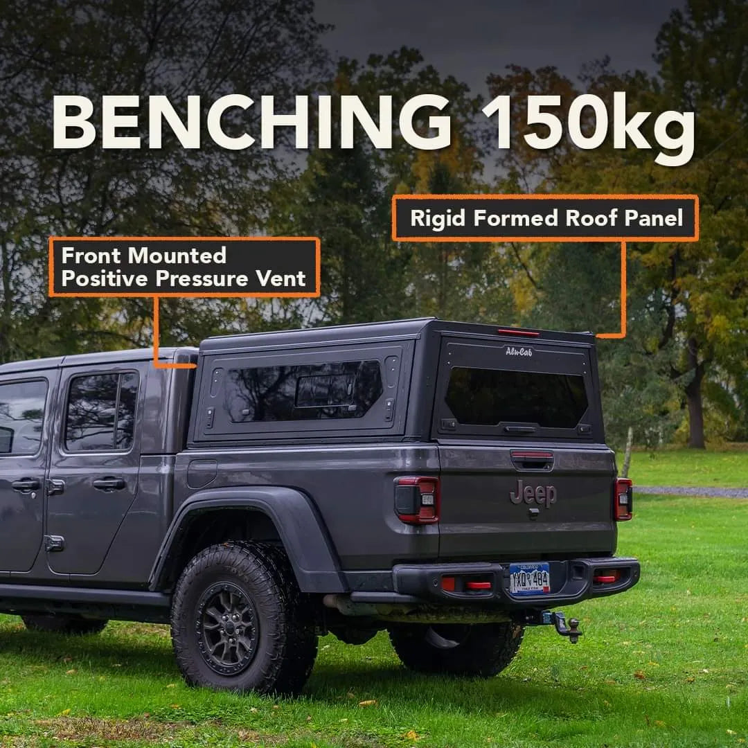 Hardtop Jeep Gladiator JT 2019+ | Alu-Cab Contour | Aluminium Noir sur Xperts4x4 Accessoires 4x4 Off-Road