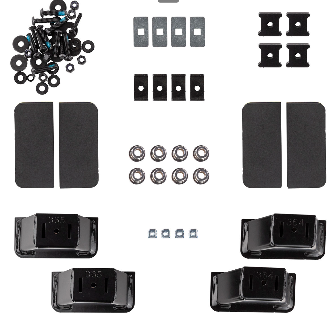 Kit de pieds pour barres de toit Hardtop ARB Ascent sur Ford Ranger, support robuste pour accessoires de toit.
