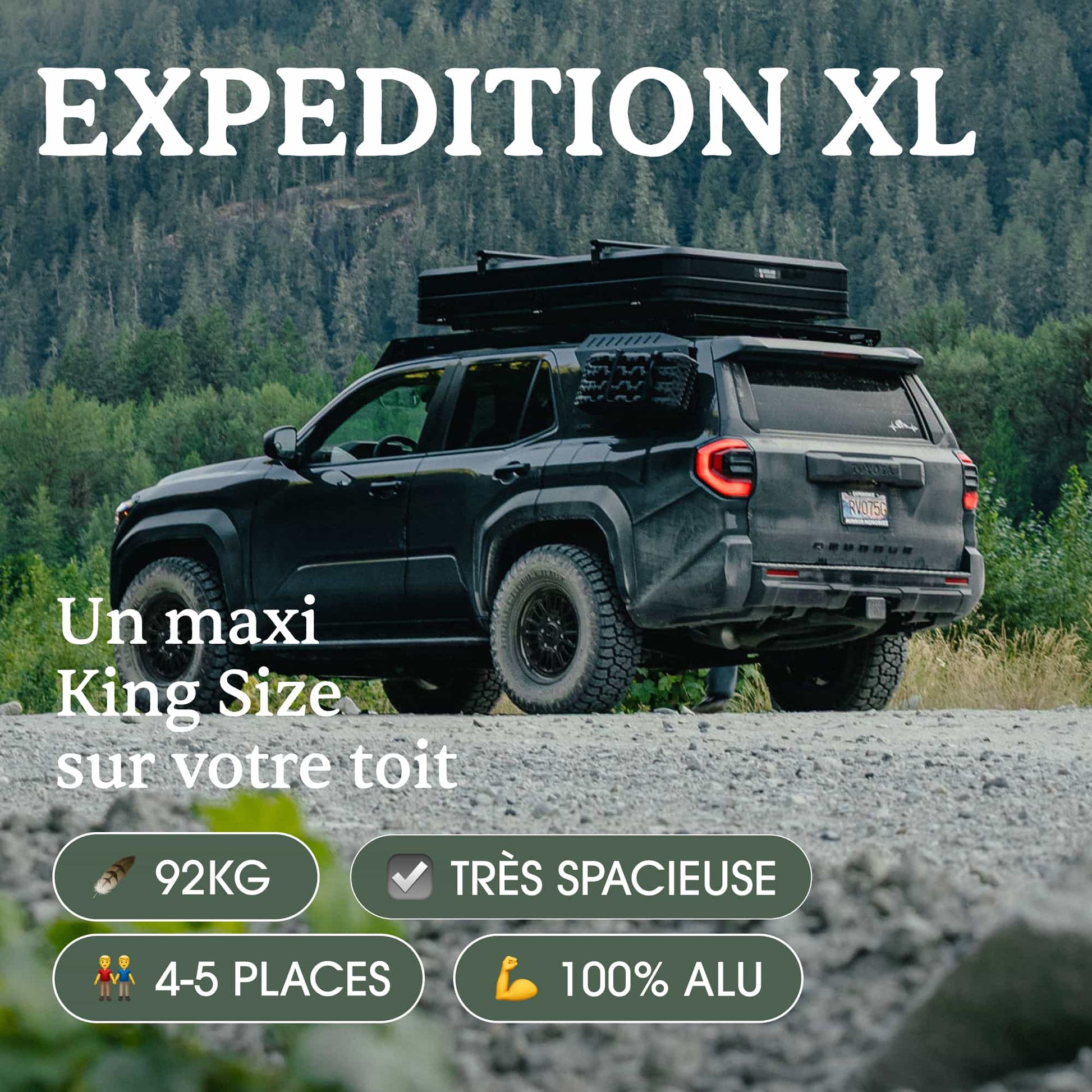 expedition dachzelt Tente de Toit Expedition XL Go Overland Canada – 4 à 5 Places