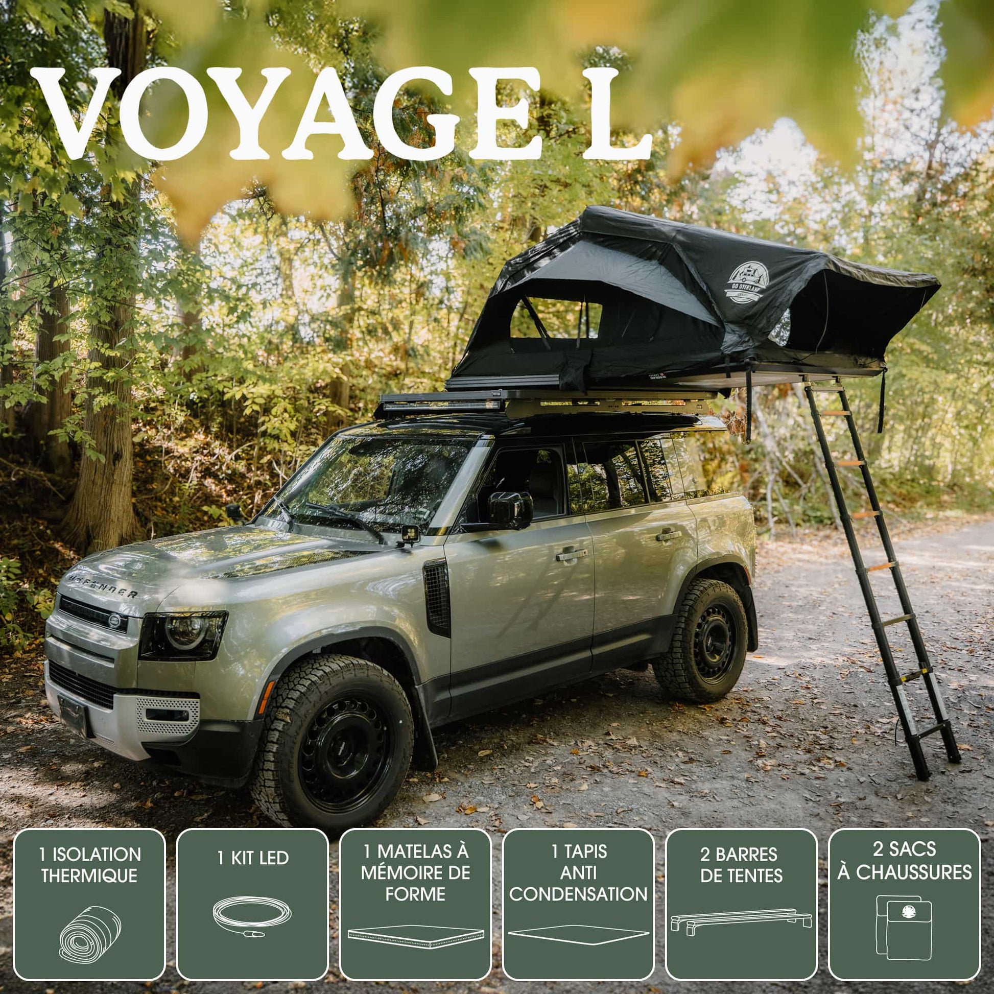 tente 4x4 Tente de Toit Voyage L Go Overland Canada – 4 Places