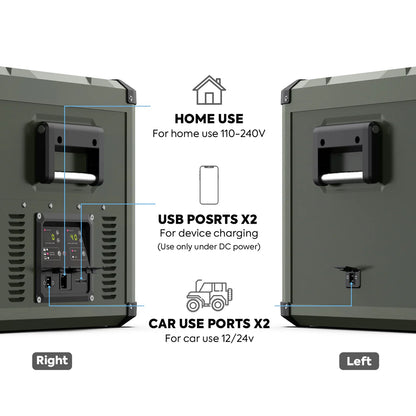 Refrigerateur/Congelateur ICECO 75L Double Compartiments - Gris sur Xperts4x4 Accessoires 4x4 Off-Road