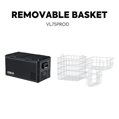 Réfrigérateur/congélateur ICECO 75L double compartiment en vert, avec portes séparées et intérieur spacieux.