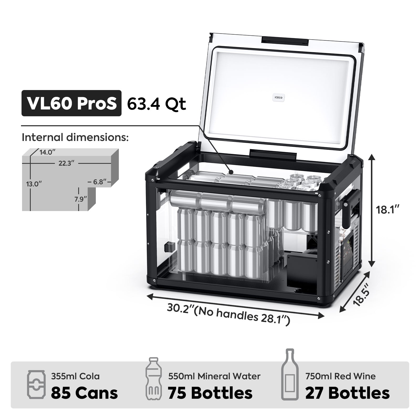 Réfrigérateur Congélateur ICECO VL60PROS 60L - Gris sur Xperts4x4 Accessoires 4x4 Off-Road