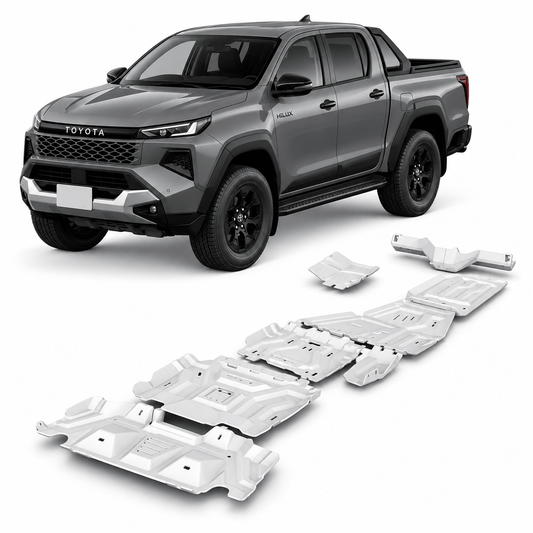 Kit 6 blindages aluminium 6 mm Toyota Hilux Travo 2026+ – RIVAL4X4 - Toyota Hilux 2026+