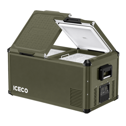 Réfrigérateur congélateur VL90PROD 90 L double zone olive | ICECO Xperts 4x4