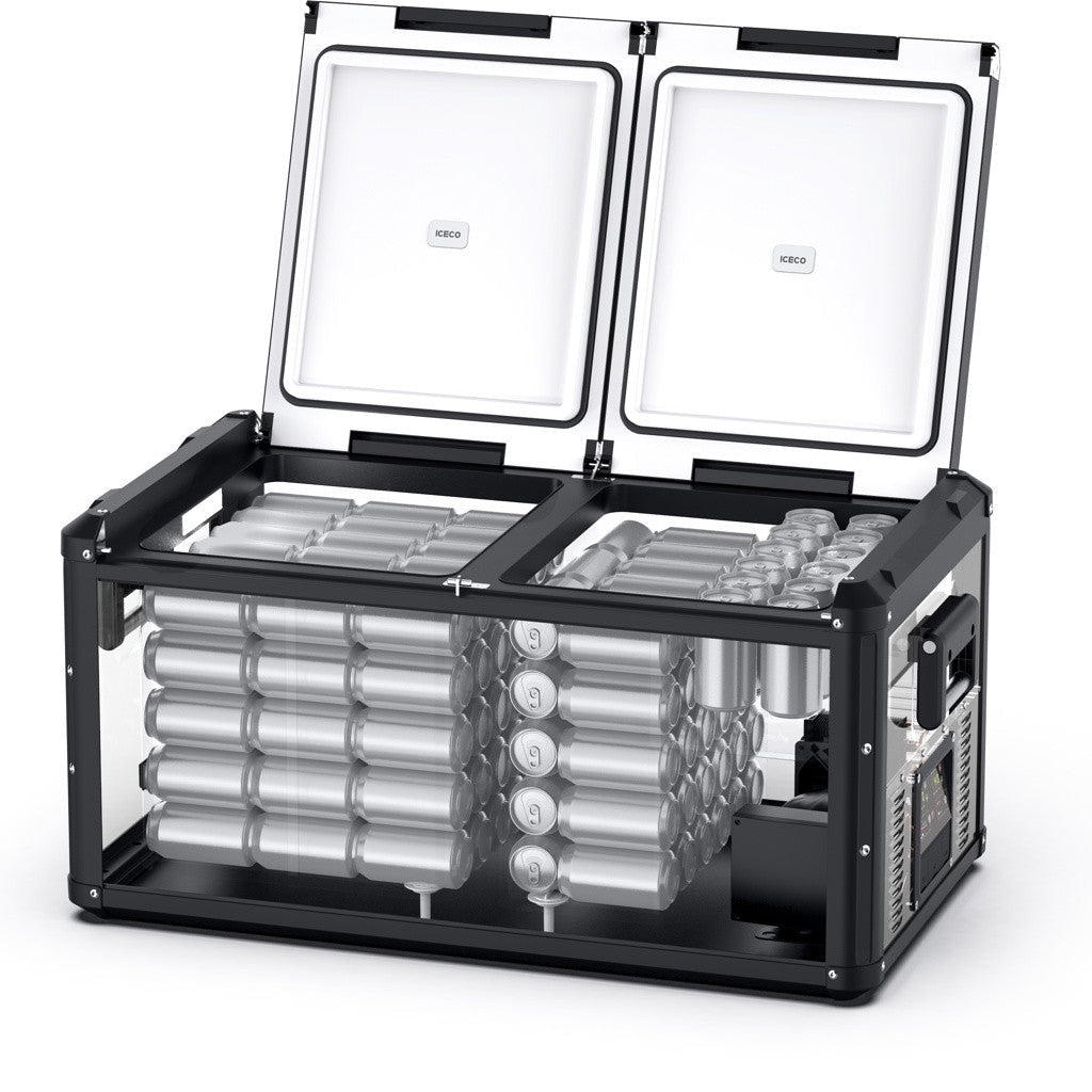 Réfrigérateur congélateur VL90PROD 90 L double zone olive | ICECO Xperts 4x4