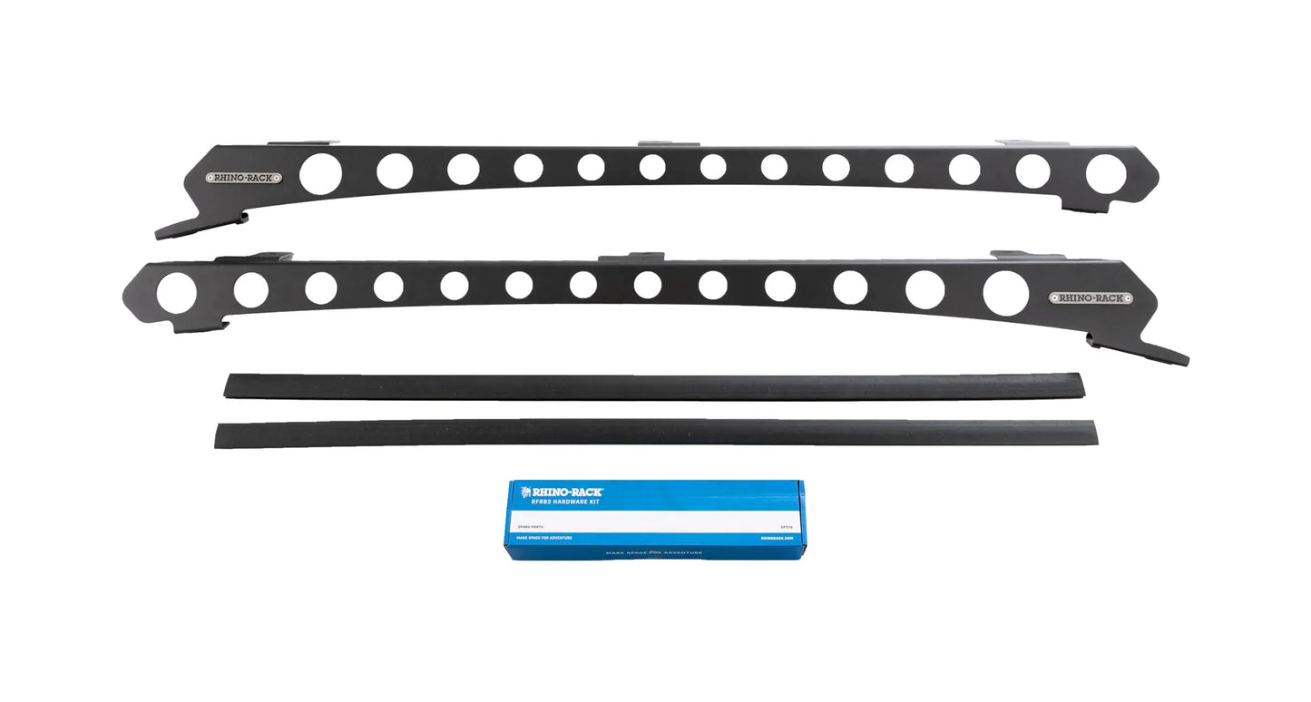 Kit galerie de toit Rhino-Rack Backbone pour Ford Ranger Raptor 2023+, vue de la galerie et support de toit robuste.