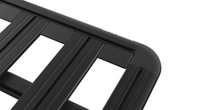 Galerie de toit Rhino-Rack RLT600 pour Jeep Wrangler JK 4 portes, taille 1800mm x 1430mm, vue de face.