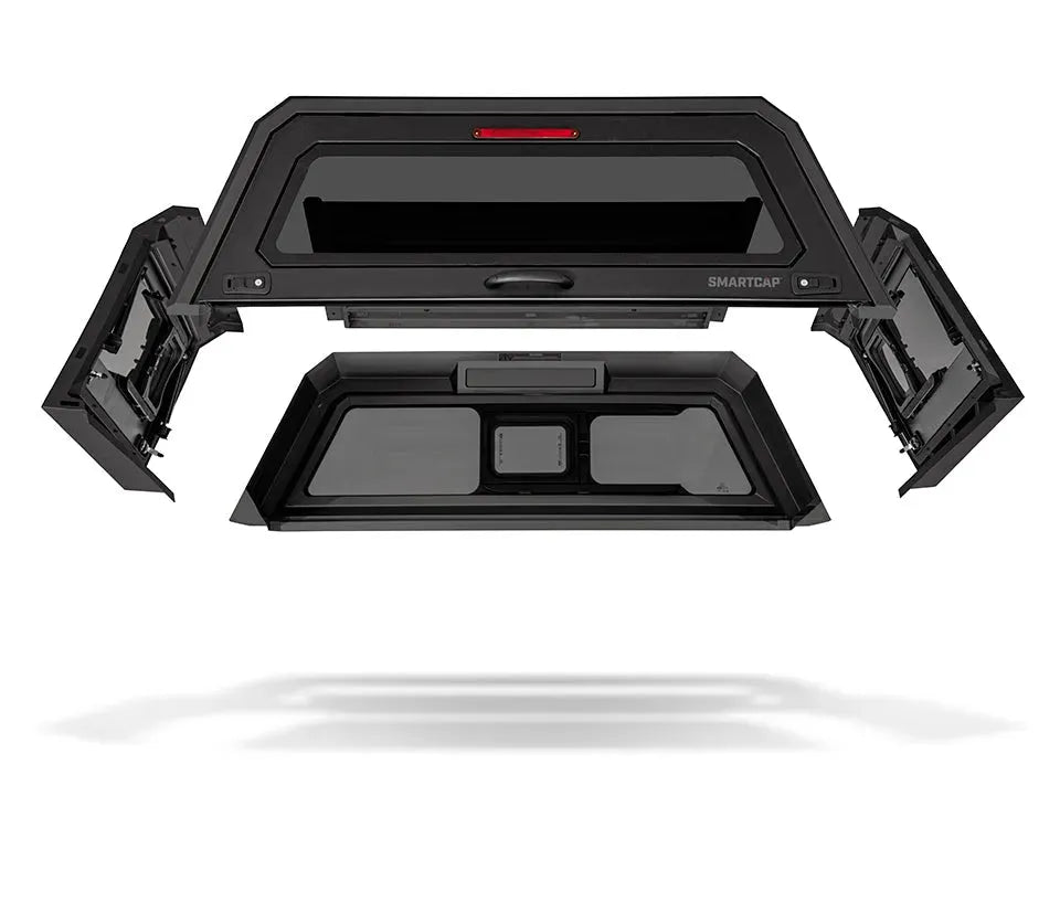 Hardtop RSI EVO SPORT pour Dodge RAM 1500 2009 à présent, vue du dessus montrant la finition noire et l'installation robuste.
