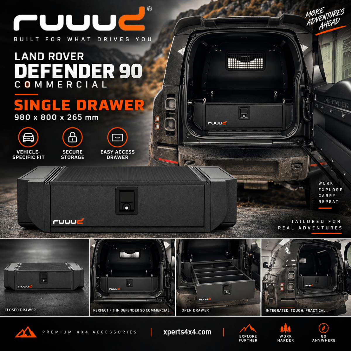 Tiroir RUUUD Defender 90 Commercial (980 x 800 x 265mm) - Defender 90