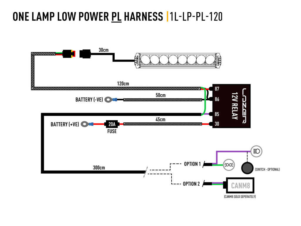 Simple-Lamp Faisceau (Low Power avec feux de position) LAZER LAMPS sur Xperts4x4 Accessoires 4x4 Off-Road