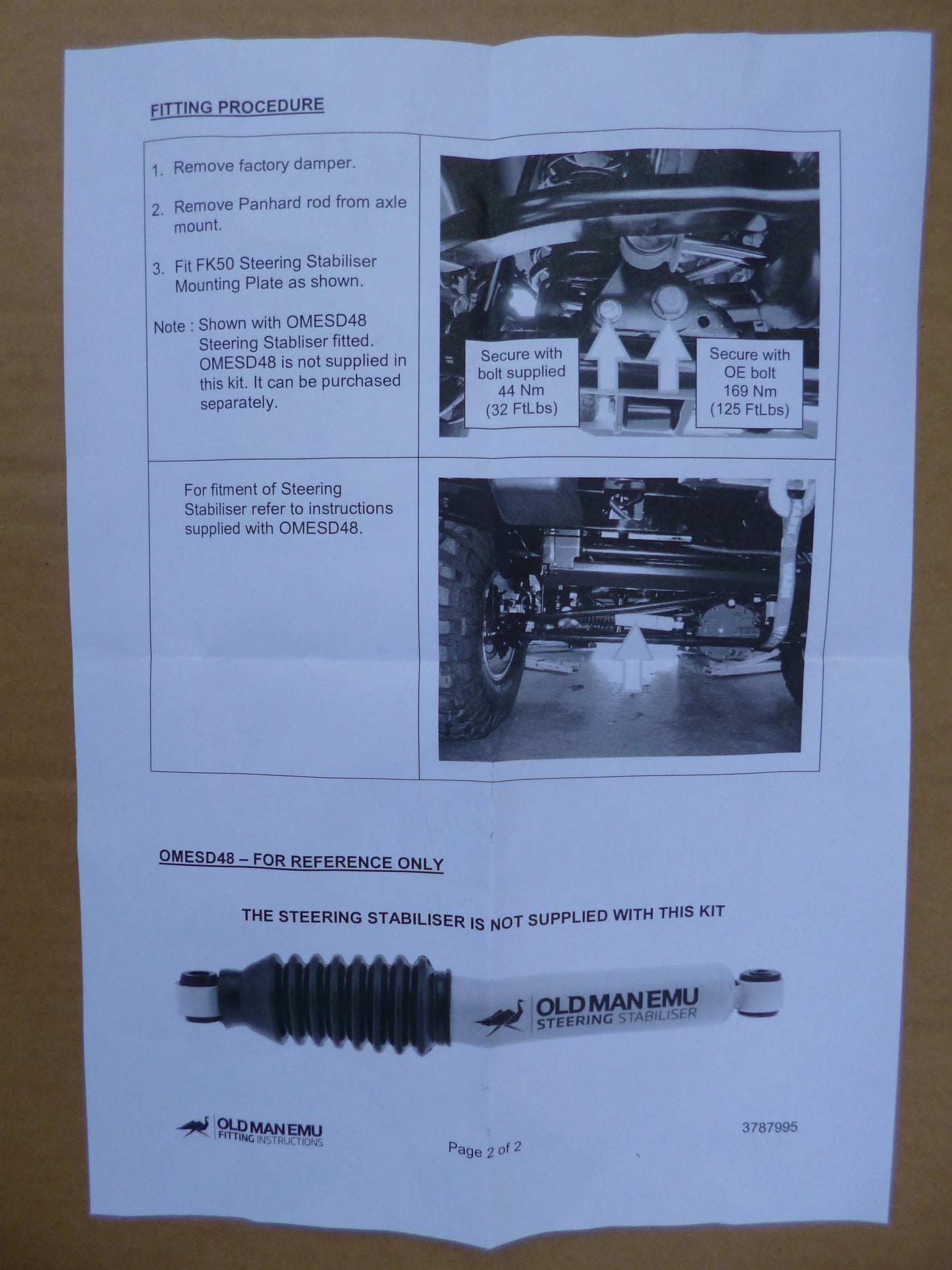 Kit de Montage OME pour Amortisseur de Direction Jeep Wrangler JK (2007-2018) sur Xperts4x4 Accessoires 4x4 Off-Road