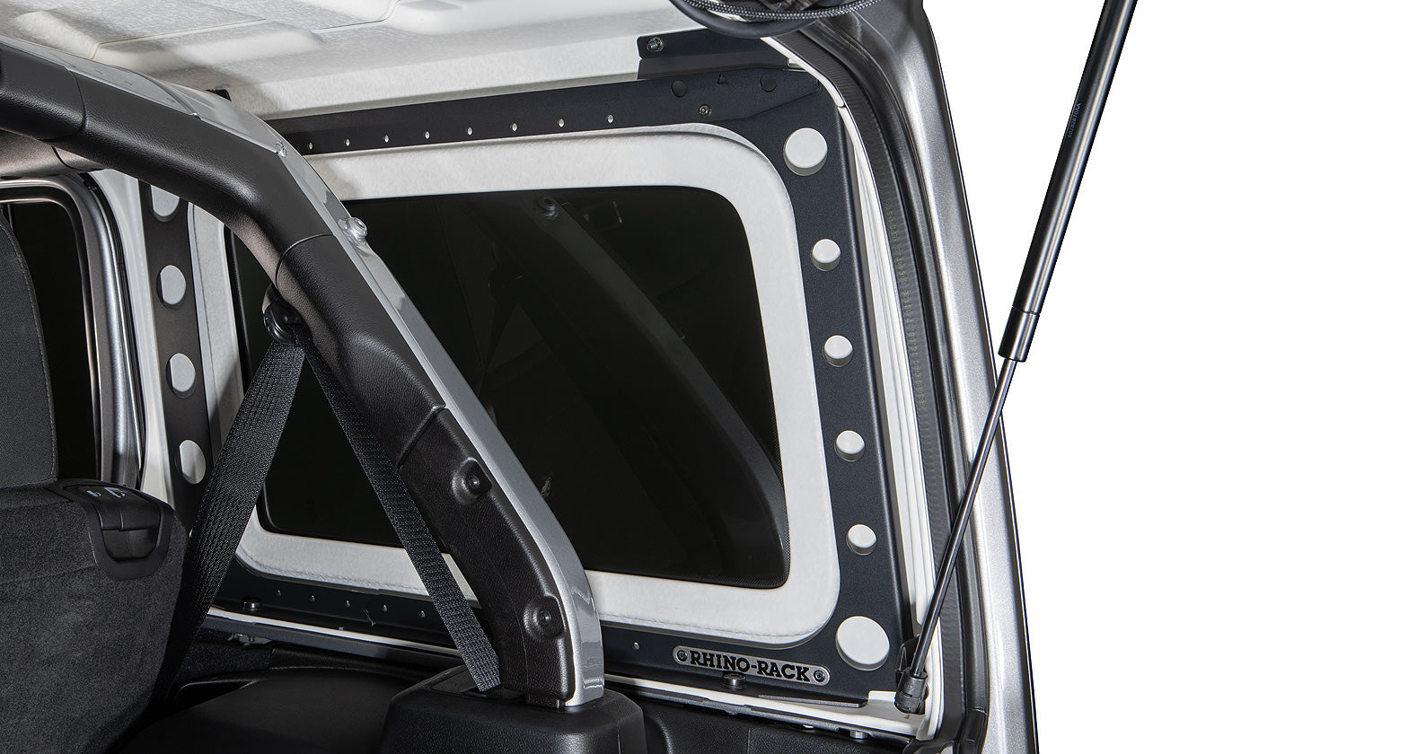 Système de montage Backbone de Rhino-Rack pour Jeep Wrangler JLU 4 portes, accessoires robustes pour porte-bagages.