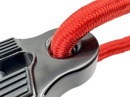 Arrêt de corde 10T en alu noir pour manille souple, accessoire pour treuils N4 OFFROAD, robuste et léger, pour usage tout-terrain.