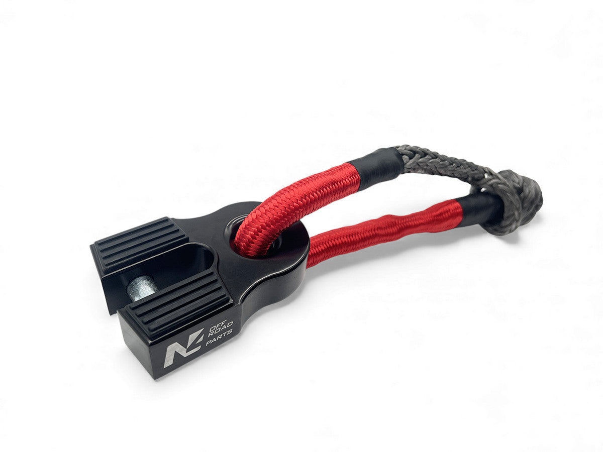 Manille souple textile 10T avec sacoche N4 OFFROAD, accessoire pour treuils, renforcée et facile à transporter, pour activités offroad.