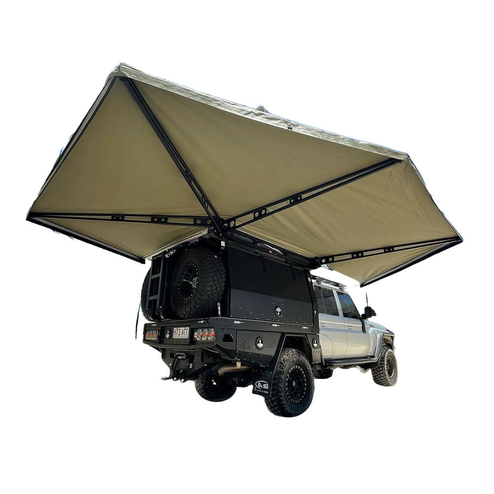 Auvent 270° XT MAX The Bush Company – Auto-Portant 4x4 sur Xperts4x4 Accessoires 4x4 Off-Road