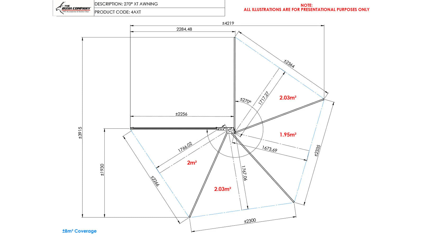 Auvent Autoportant 270° XT™ MK2 | The Bush Company sur Xperts4x4 Accessoires 4x4 Off-Road