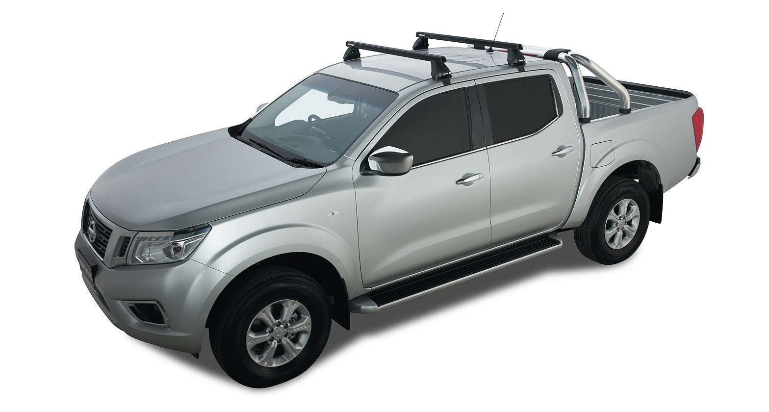 Kit 2 barres de toit Heavy Duty noire 1250mm série 2500 Nissan Navara NP300 2015-2021 - RHINO-RACK sur Xperts4x4 Accessoires 4x4 Off-Road