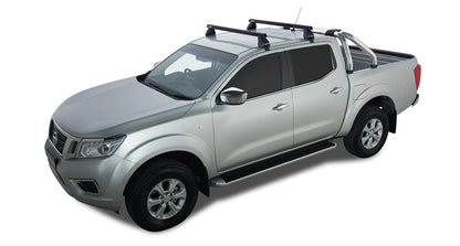 Kit 2 barres de toit Heavy Duty noire 1250mm série 2500 Nissan Navara NP300 2015-2021 - RHINO-RACK sur Xperts4x4 Accessoires 4x4 Off-Road