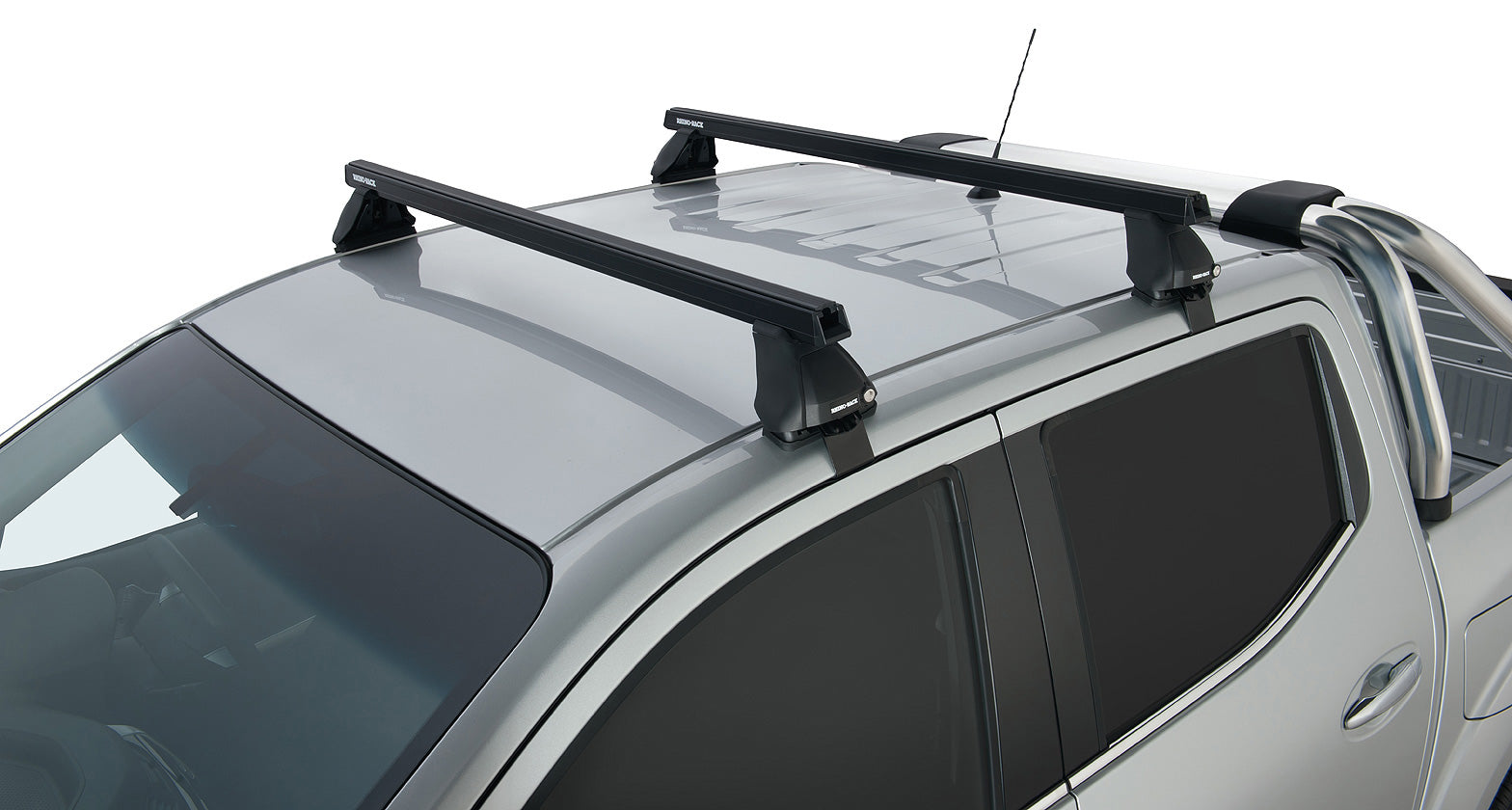 Kit 2 barres de toit Heavy Duty noire 1250mm série 2500 Nissan Navara NP300 2015-2021 - RHINO-RACK sur Xperts4x4 Accessoires 4x4 Off-Road