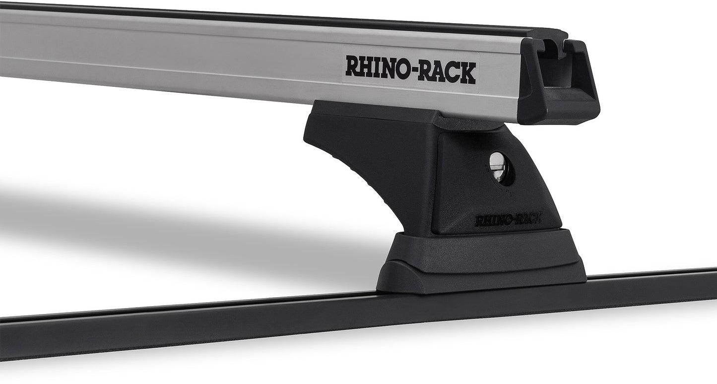 Kit de 2 barres de toit noires Rhino-Rack, 1250mm, pour Toyota Land Cruiser Série 90 1996-2003, robuste et durable.