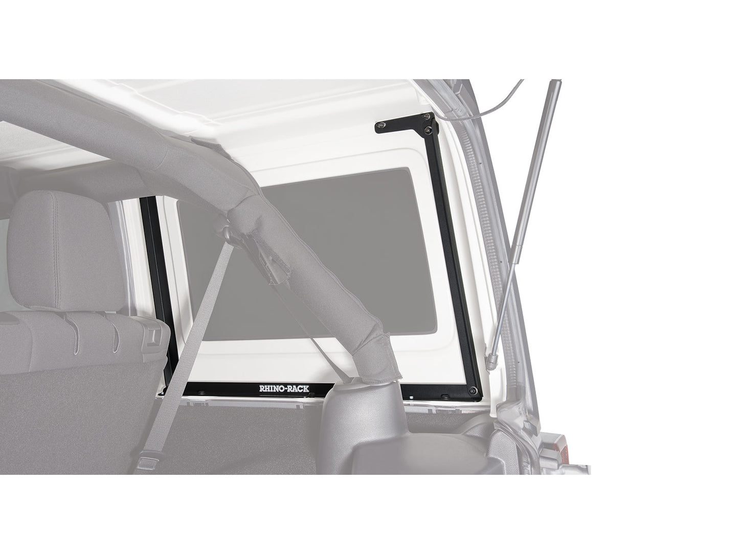 Kit 2 barres de toit Rhino-Rack Sportz 1500mm pour Jeep Wrangler JK 2011-2019, fixation robuste et durable.