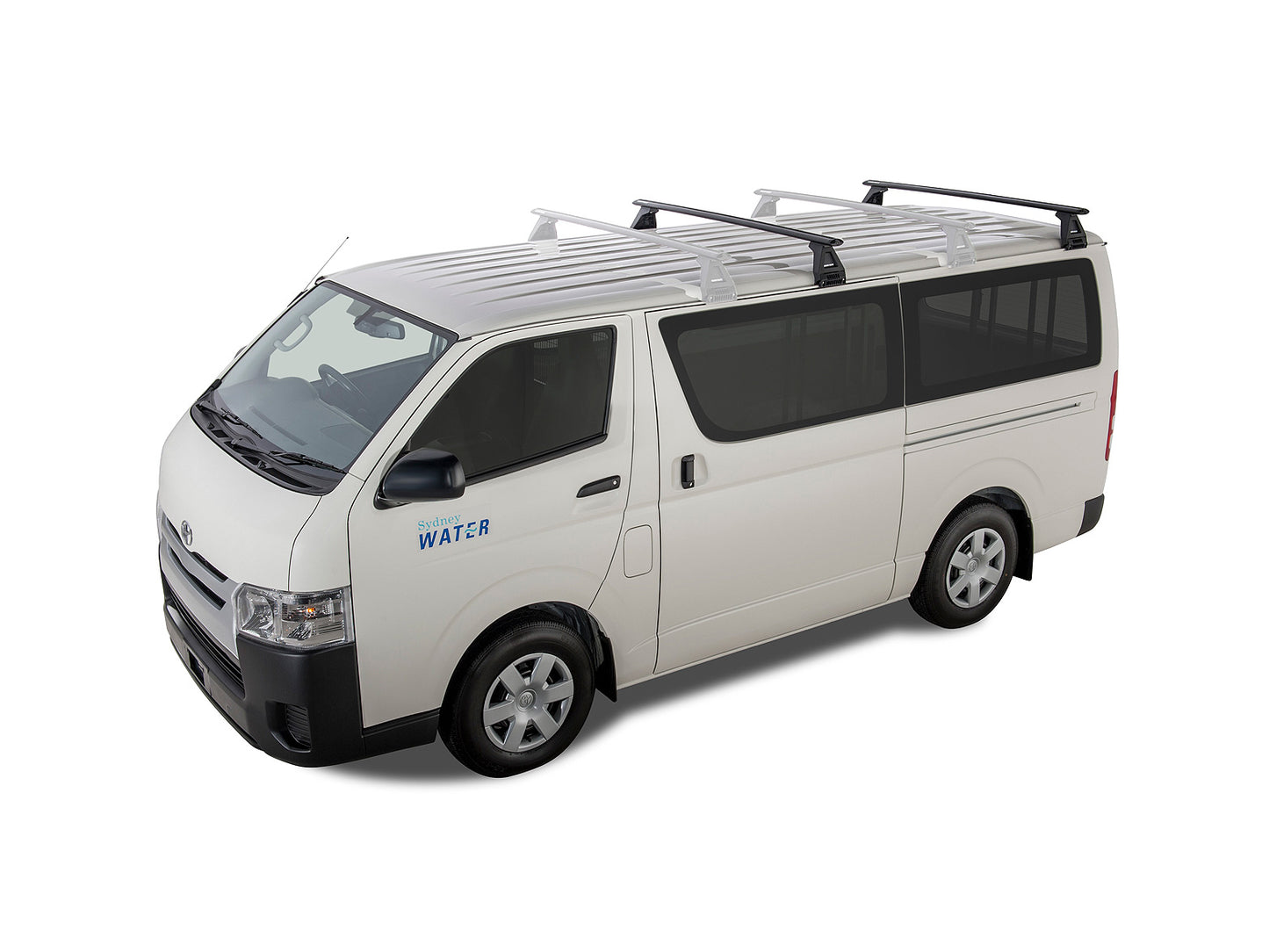 Kit de 2 barres de toit RHINO-RACK Sportz 1500mm pour Toyota Hiace 1989-2005, fixation solide pour chargements sur le toit.