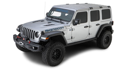 Kit de 3 barres de toit Rhino-Rack Backbone Heavy Duty pour Jeep Wrangler JL 2019+, 1500mm, robustes et adaptées au véhicule.