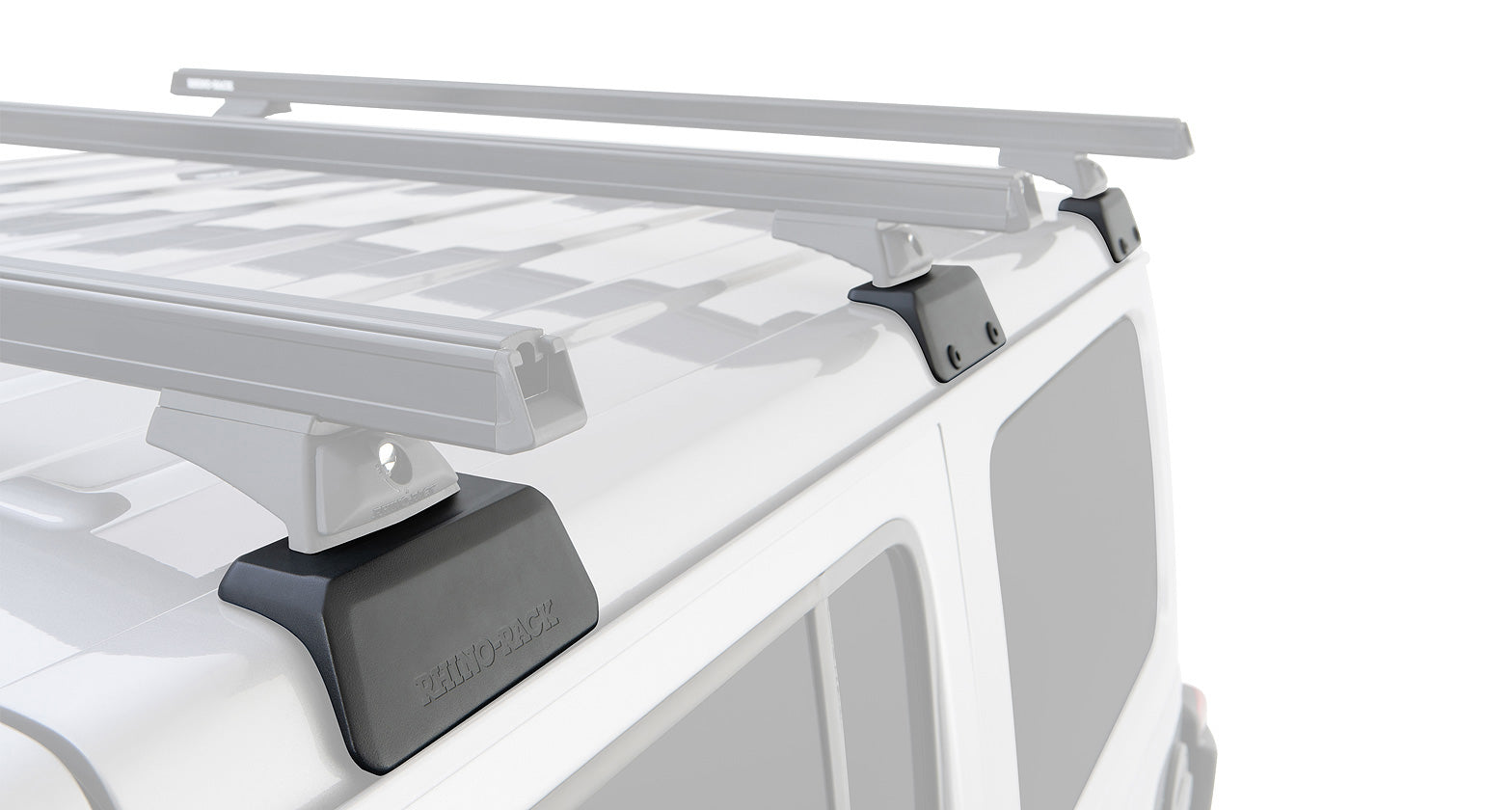 Kit de 3 barres de toit RHINO-RACK Backbone Heavy Duty pour Jeep Wrangler JL 2019+, 1500mm, fixation robuste et durable.