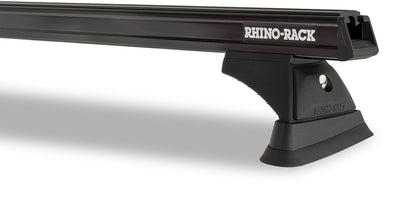 Kit 3 barres de toit noires Rhino-Rack pour Toyota Land Cruiser série 200 2007-2021, avec pieds Heavy Duty, longueur 1375mm.