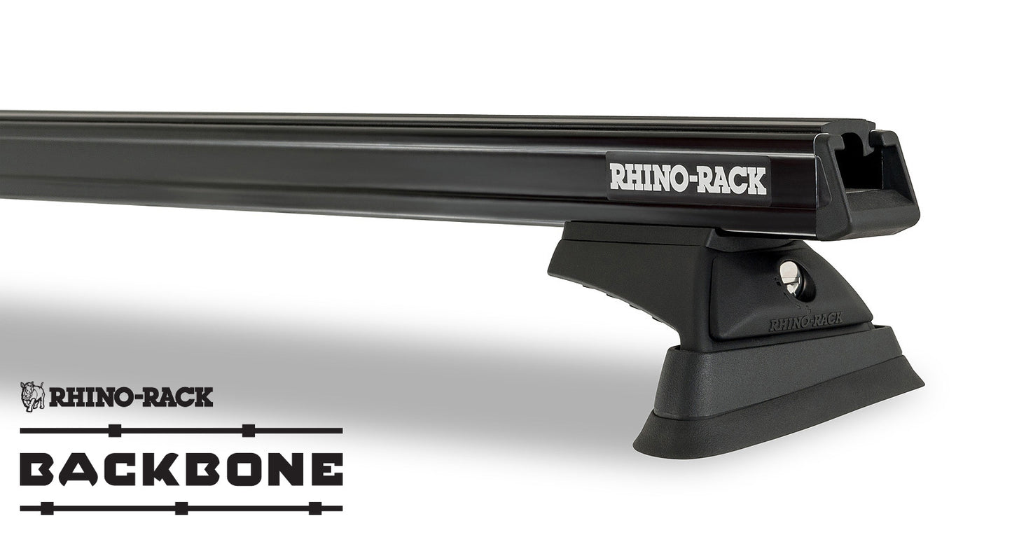 Kit de 3 barres de toit noires de 1500mm pour Jeep Wrangler JK 2011-2019, marque RHINO-RACK, robuste et durable.