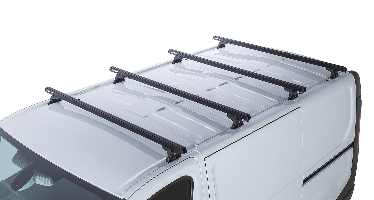 Kit 4 barres de toit noire 1650mm Heavy Duty avec pieds RLT600 Renault Trafic X82 2015+ - RHINO-RACK sur Xperts4x4 Accessoires 4x4 Off-Road