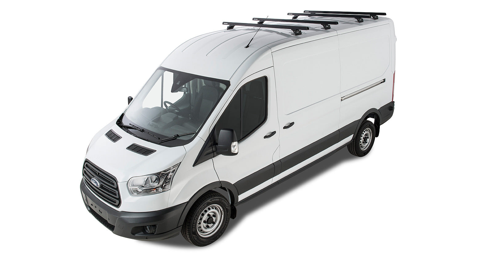 Kit 4 barres de toit noire Heavy Duty 1800mm avce pieds RLTP Ford Transit 2014+ - RHINO-RACK sur Xperts4x4 Accessoires 4x4 Off-Road