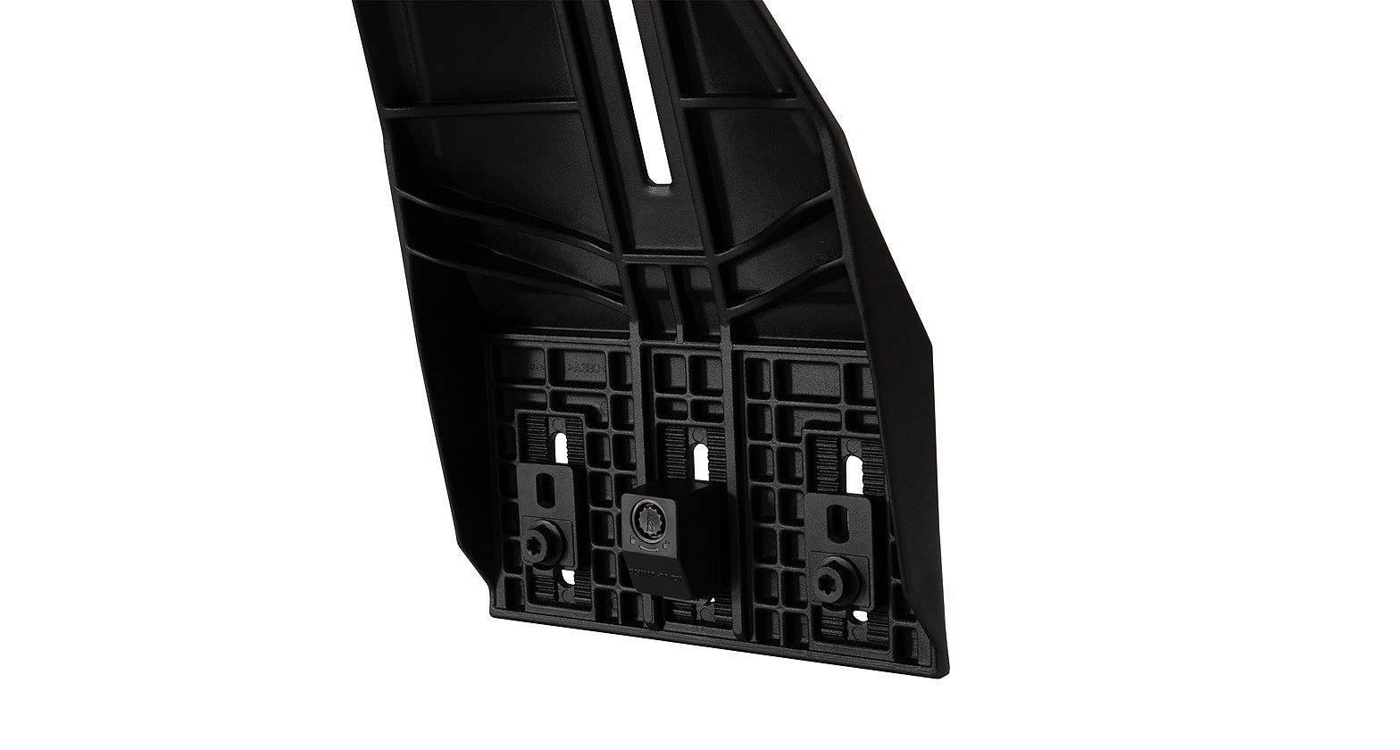 Deux barres de toit RHINO-RACK Reconn-Deck Tower pour véhicule, conçues pour le transport sécurisé d'équipement.
