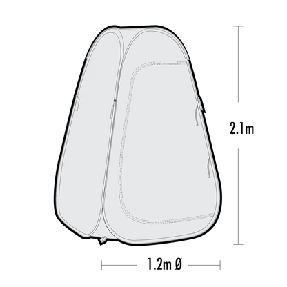 Cabine de Douche Exterieur | Deluxe Speedy 120 x 210cm sur Xperts4x4 Accessoires 4x4 Off-Road