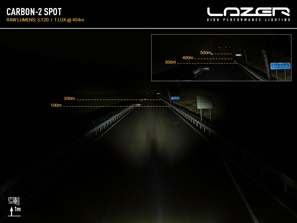Barre de LED LAZER LAMPS Carbon-2 Spot (Gen3) - Montage Avant sur Xperts4x4 Accessoires 4x4 Off-Road
