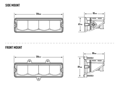 Barre de LED LAZER LAMPS Carbon-4 Drive (Gen3) - Montage Avant sur Xperts4x4 Accessoires 4x4 Off-Road