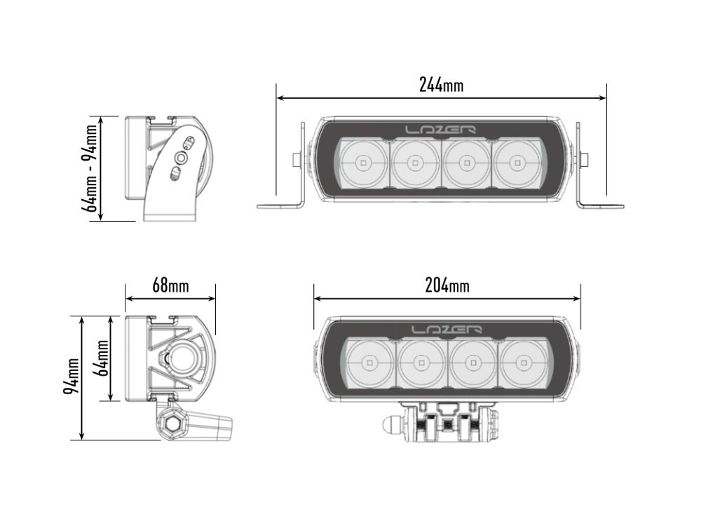 LAZER LAMPS ST4 Évolution — Barre LED Slim 4136 lm sur Xperts4x4 Accessoires 4x4 Off-Road